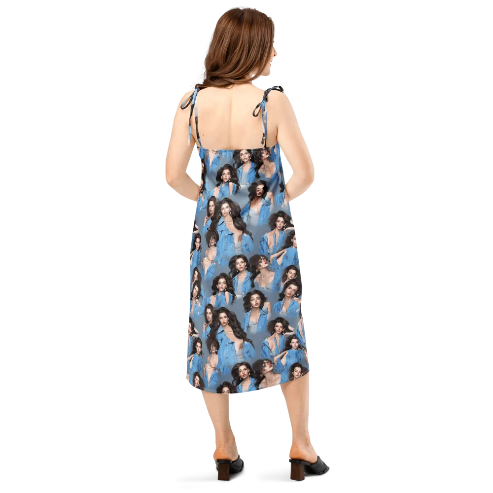 Denim Muse on Slip Dress — Back