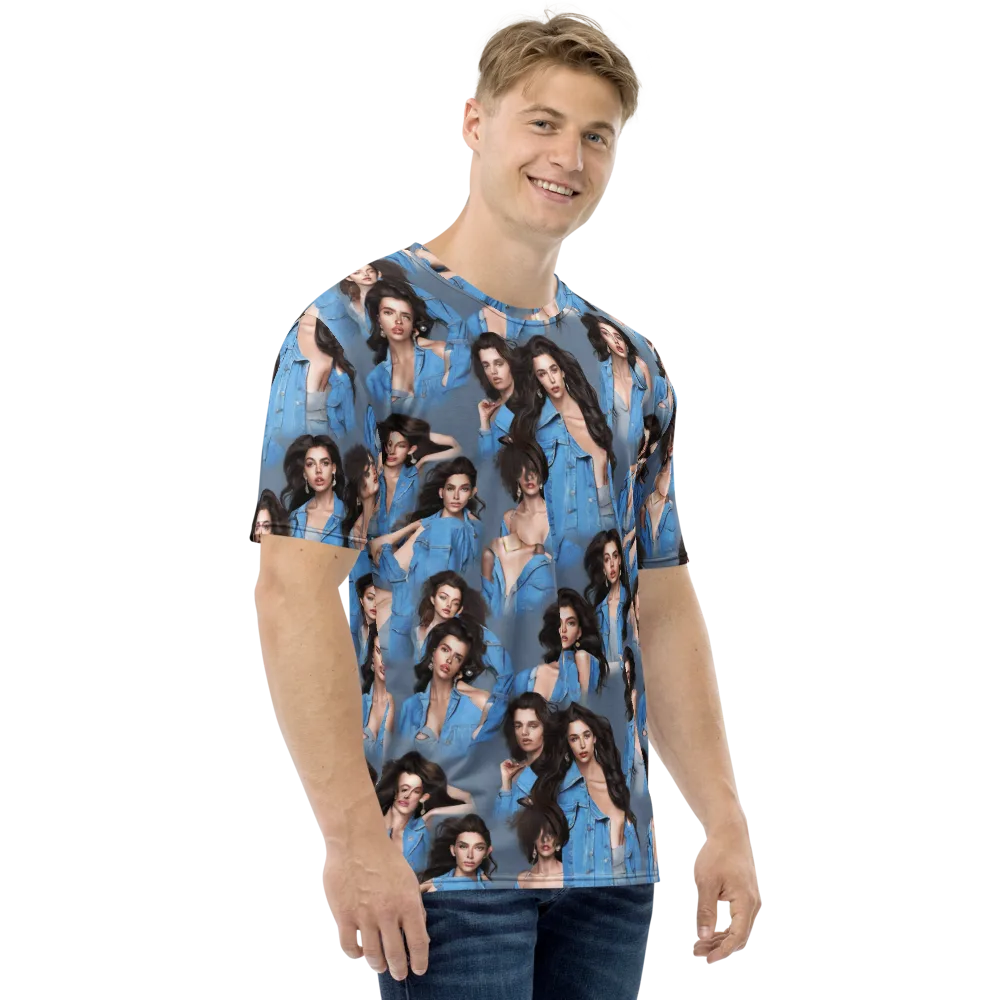 Denim Muse on Men's Crew Neck T-Shirt — Right