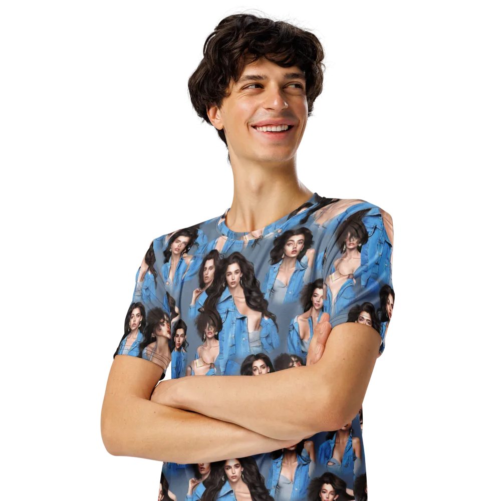 Denim Muse on Men's Crew Neck T-Shirt — Left Front