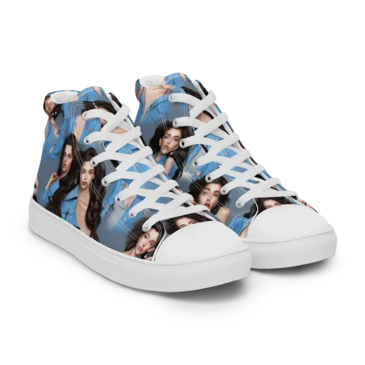 Denim Muse on a Men's High Top Canvas Shoes