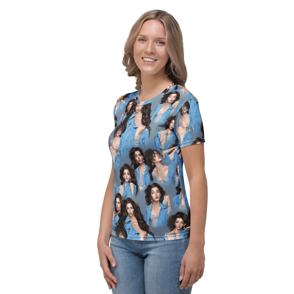 Denim Muse on Women's Crew Neck T-Shirt — Left