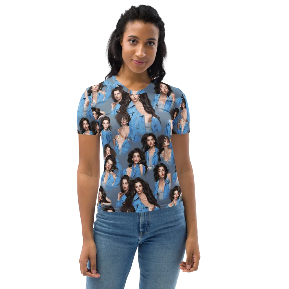 Denim Muse on Women's Crew Neck T-Shirt — Front