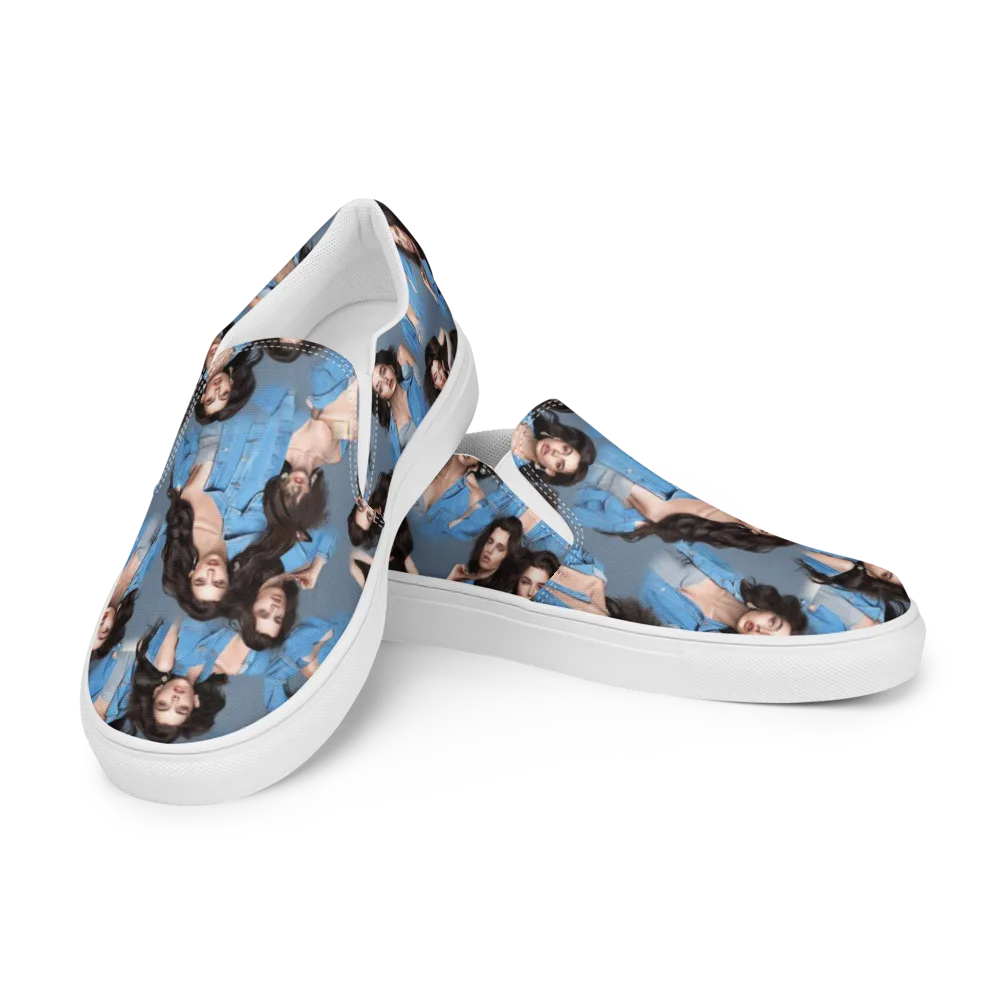 Denim Muse on Women's Slip-On Canvas Shoes — Left Front