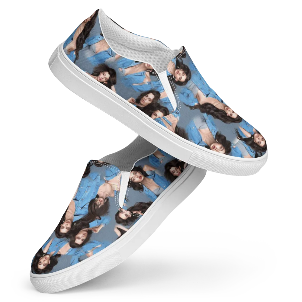 Denim Muse on Women's Slip-On Canvas Shoes — Front