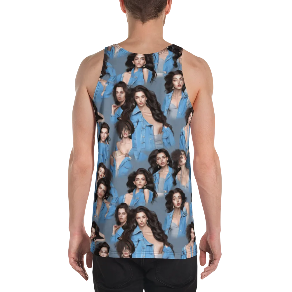 Denim Muse on Men's Tank Top — Back