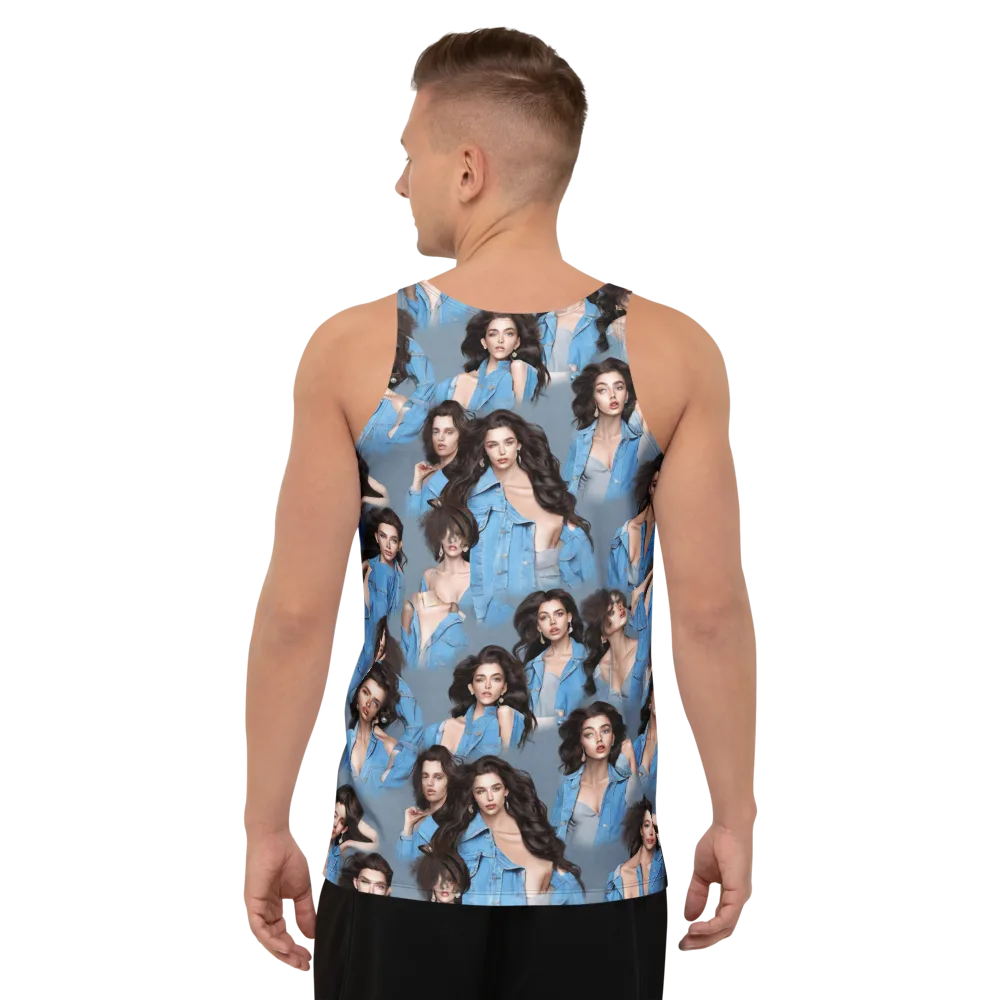Denim Muse on Men's Tank Top — Back