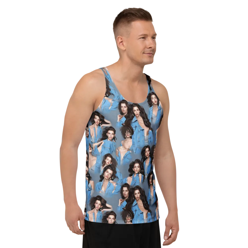 Denim Muse on Men's Tank Top — Right Front