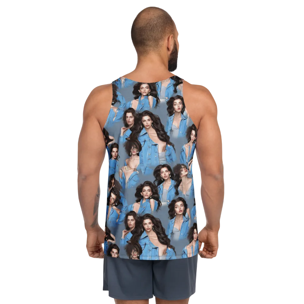 Denim Muse on Men's Tank Top — Back