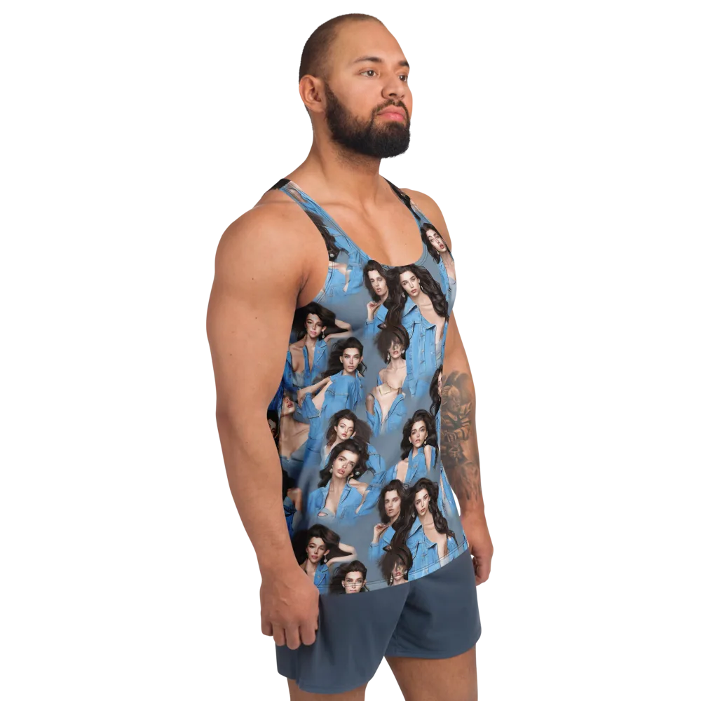 Denim Muse on Men's Tank Top — Right Front