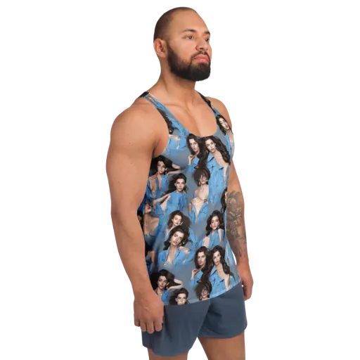 Denim Muse on a Men's Tank Top