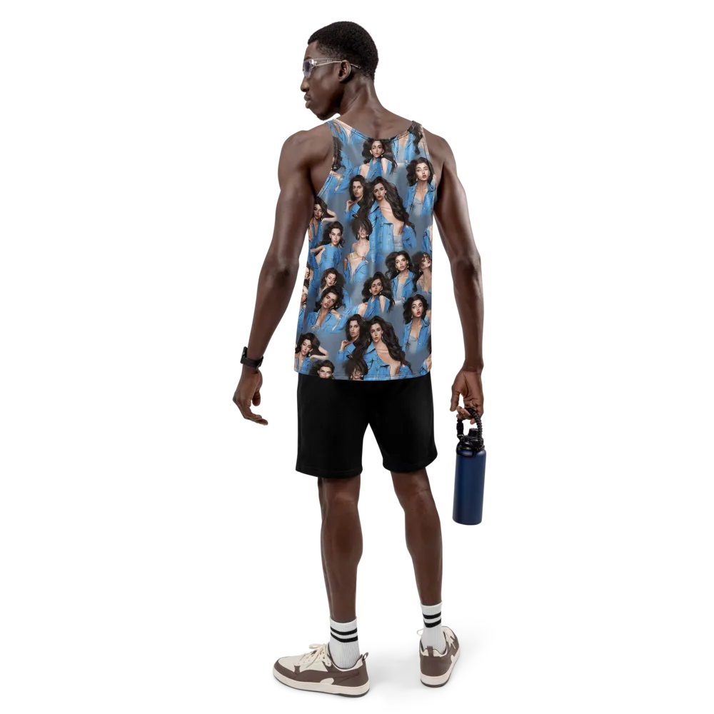 Denim Muse on Men's Tank Top — Back