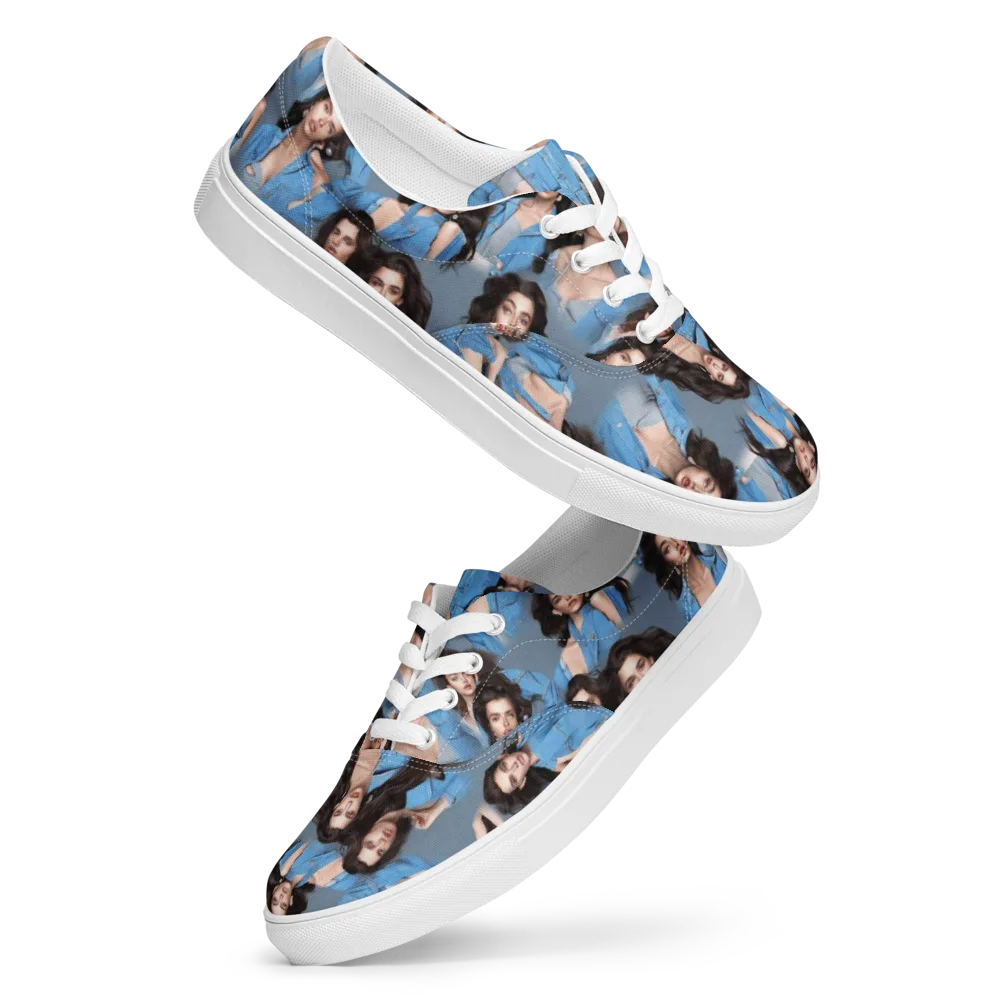 Denim Muse on Men's Lace-Up Canvas Shoes — Front