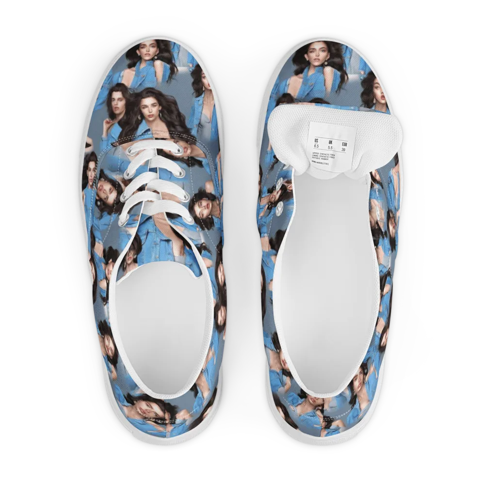 Denim Muse on Men's Lace-Up Canvas Shoes — Front