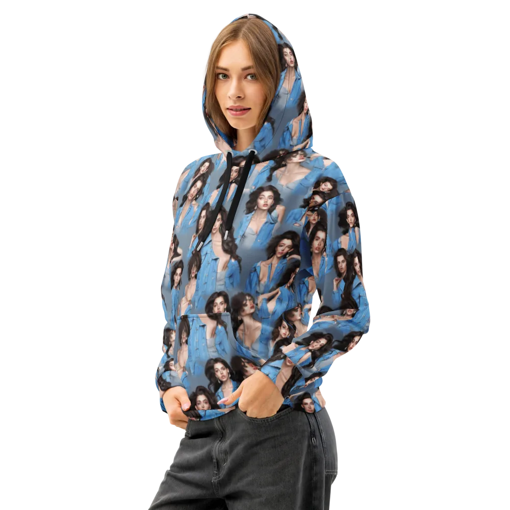 Denim Muse on Cotton Hoodie — Left Front
