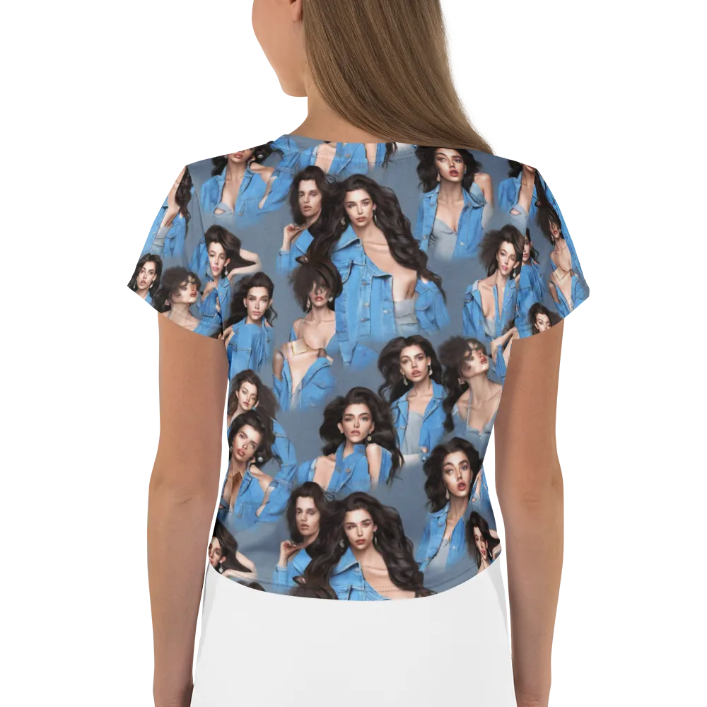Denim Muse on Crop Tee — Back