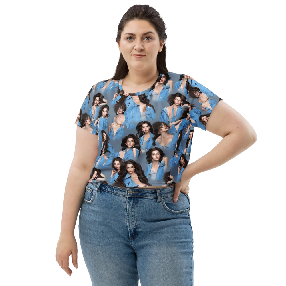 Denim Muse on Crop Tee — Front