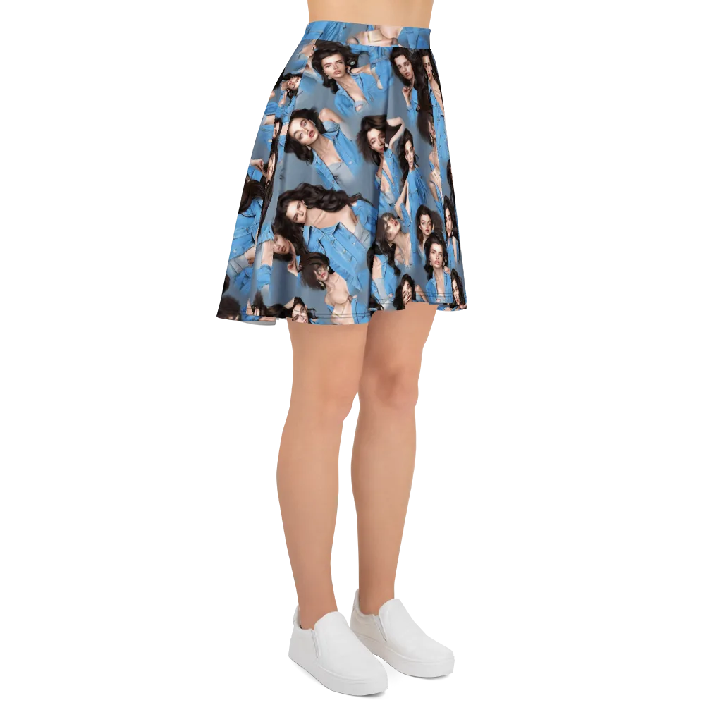 Denim Muse on Skater Skirt — Right