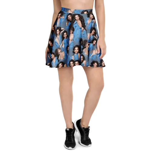Denim Muse on a Skater Skirt
