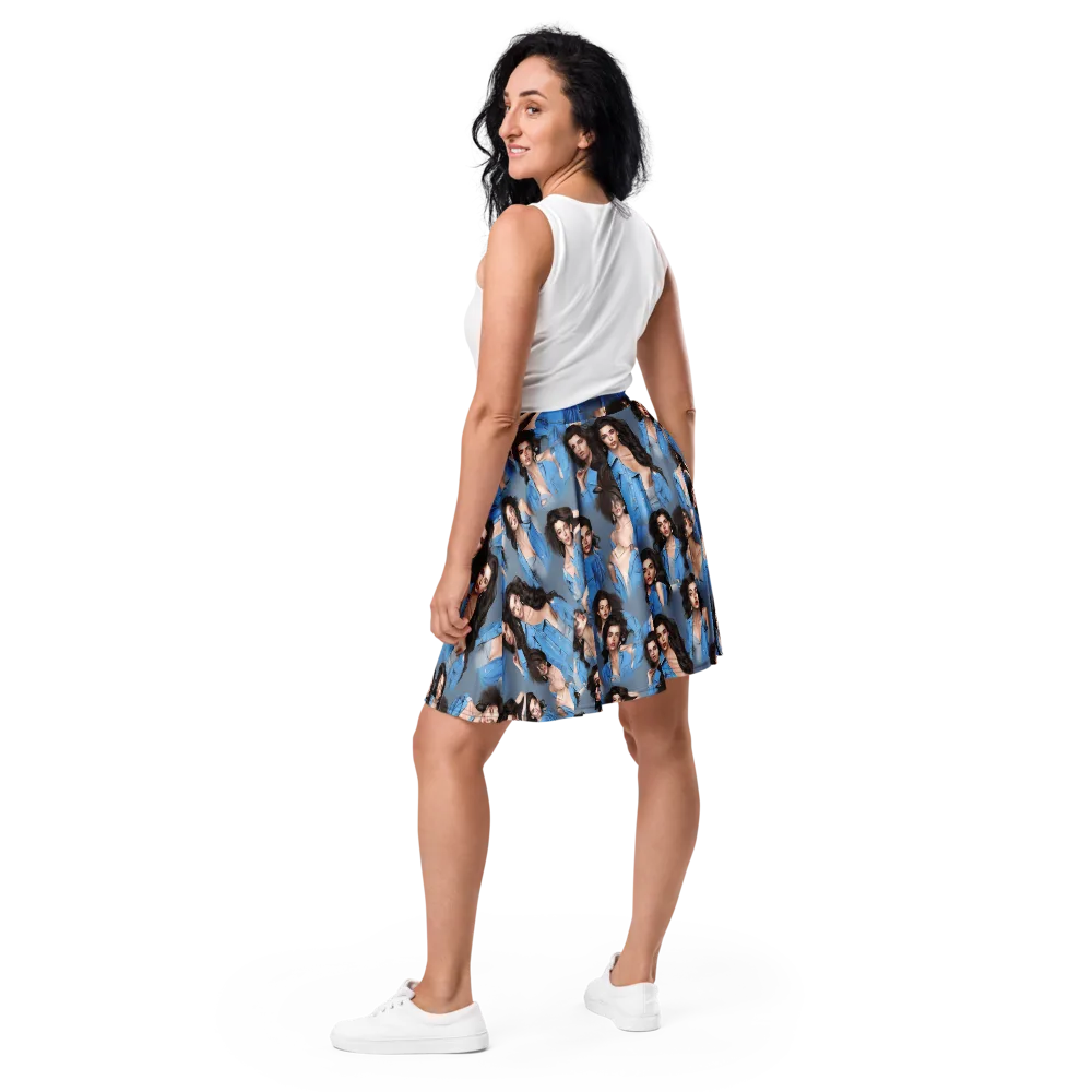 Denim Muse on Skater Skirt — Back
