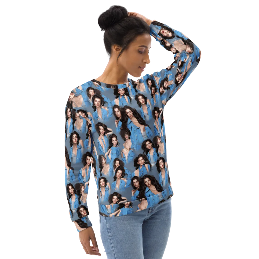 Denim Muse on Sweatshirt — Right Front
