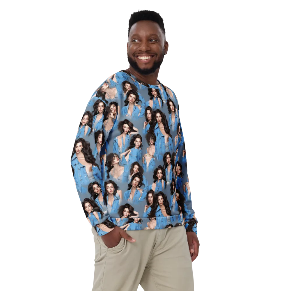Denim Muse on Sweatshirt — Front