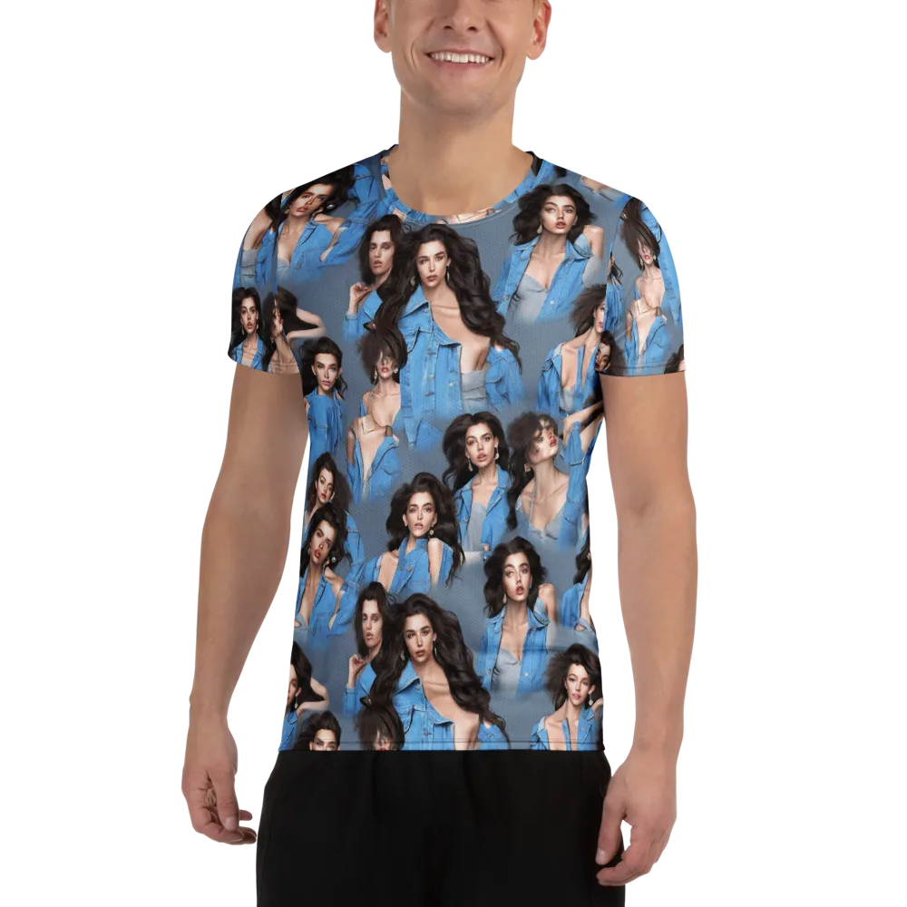 Denim Muse on Men's Athletic T-Shirt — Front