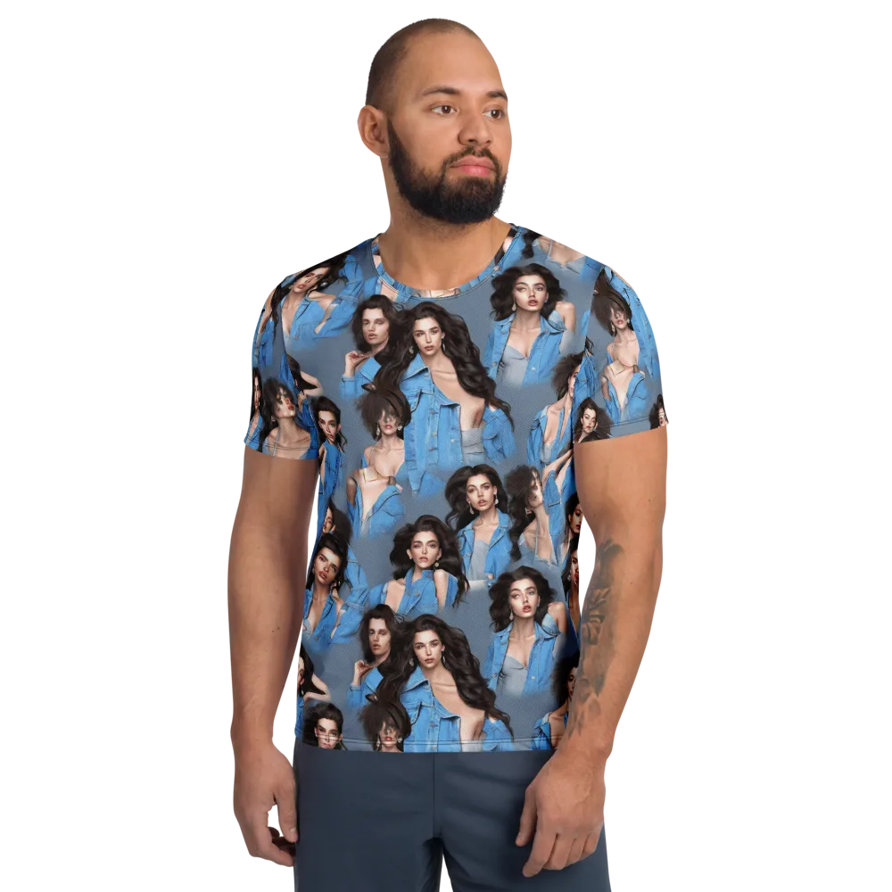 Denim Muse on Men's Athletic T-Shirt — Front
