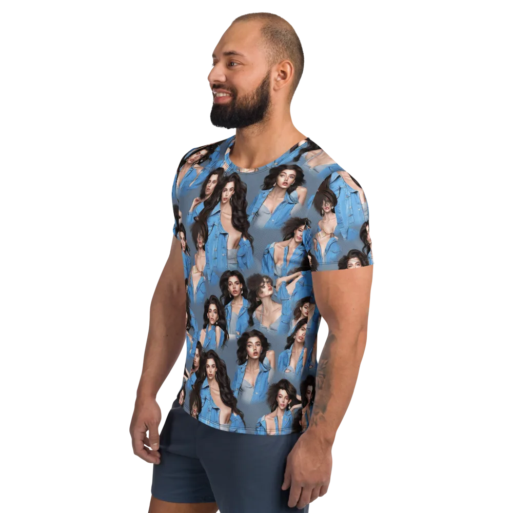 Denim Muse on Men's Athletic T-Shirt — Left