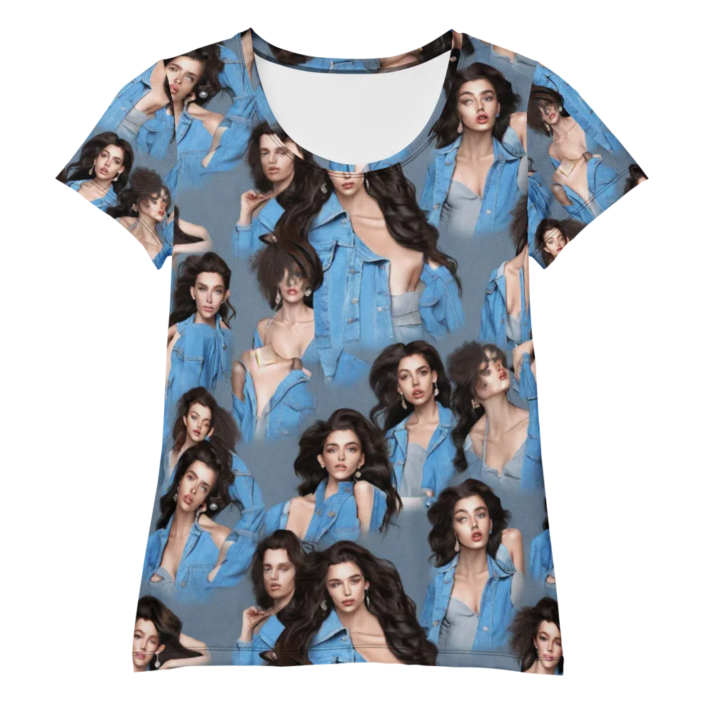 Denim Muse on Women's Athletic T-Shirt — Front