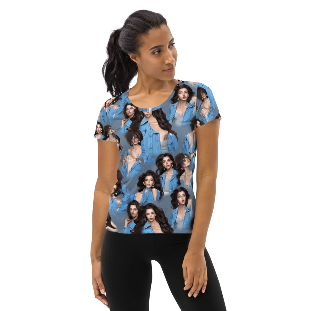 Denim Muse on Women's Athletic T-Shirt — Front