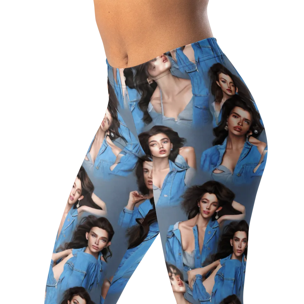 Denim Muse on Leggings — Left Front