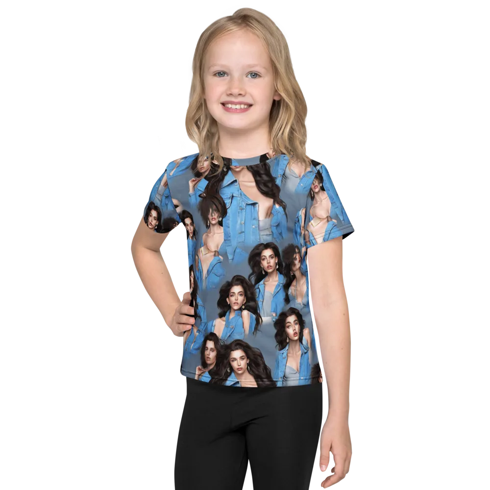 Denim Muse on Kids Crew Neck T-Shirt — Front