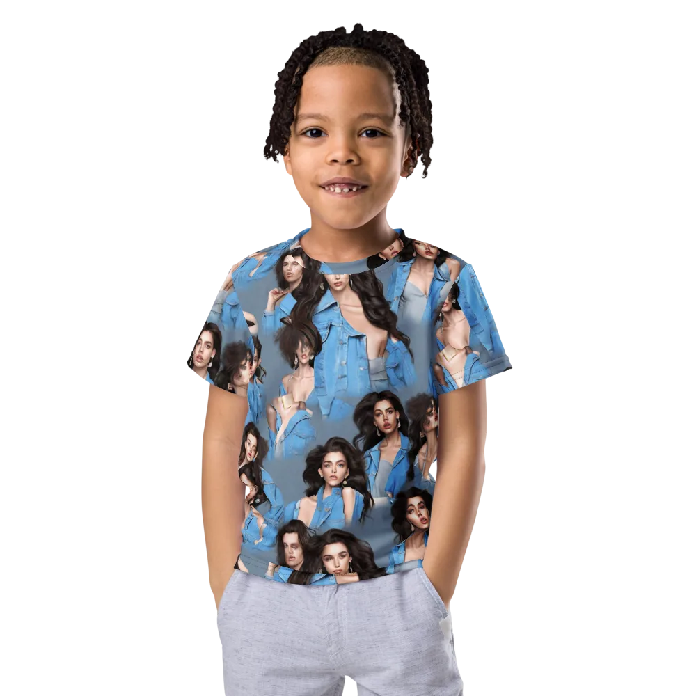 Denim Muse on Kids Crew Neck T-Shirt — Front