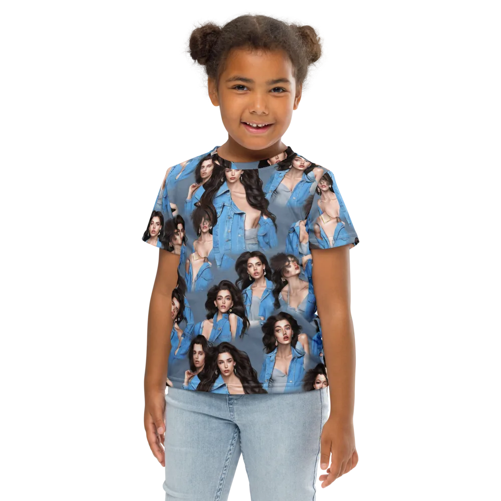 Denim Muse on Kids Crew Neck T-Shirt — Front