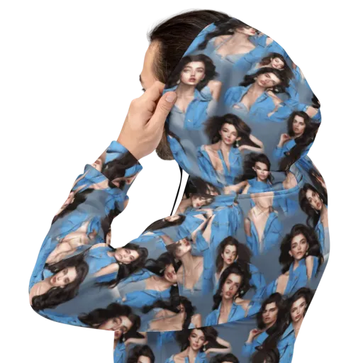 Denim Muse on a Hoodie