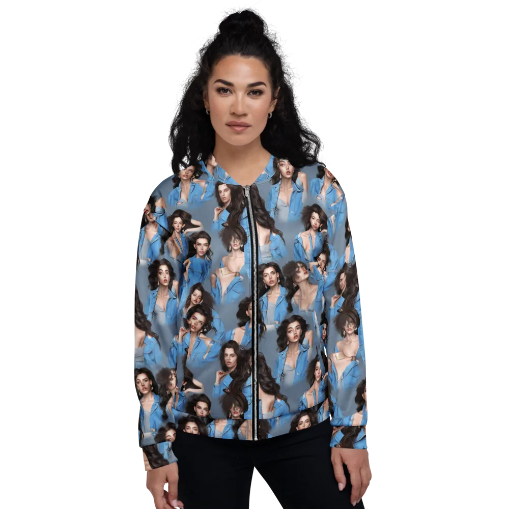 Denim Muse on Bomber Jacket — Front