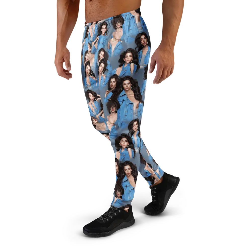 Denim Muse on Men's Joggers — Left