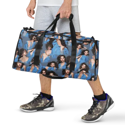 Denim Muse on a Duffle Bag