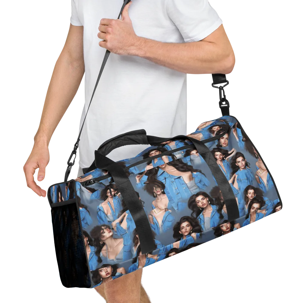Denim Muse on Duffle Bag — Right Front
