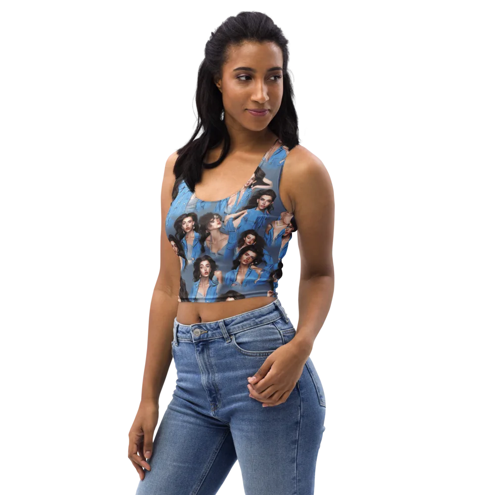Denim Muse on Crop Top — Left Front