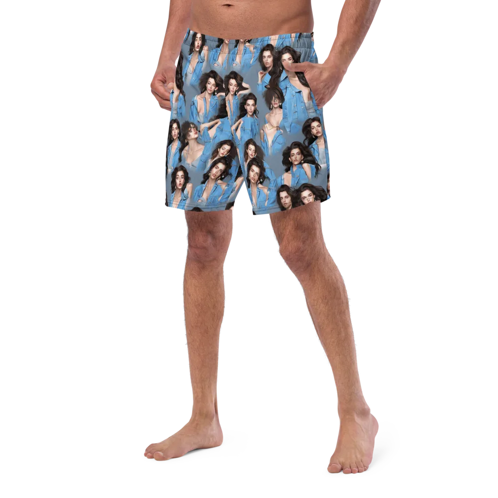 Denim Muse on Swim Trunks — Left Front