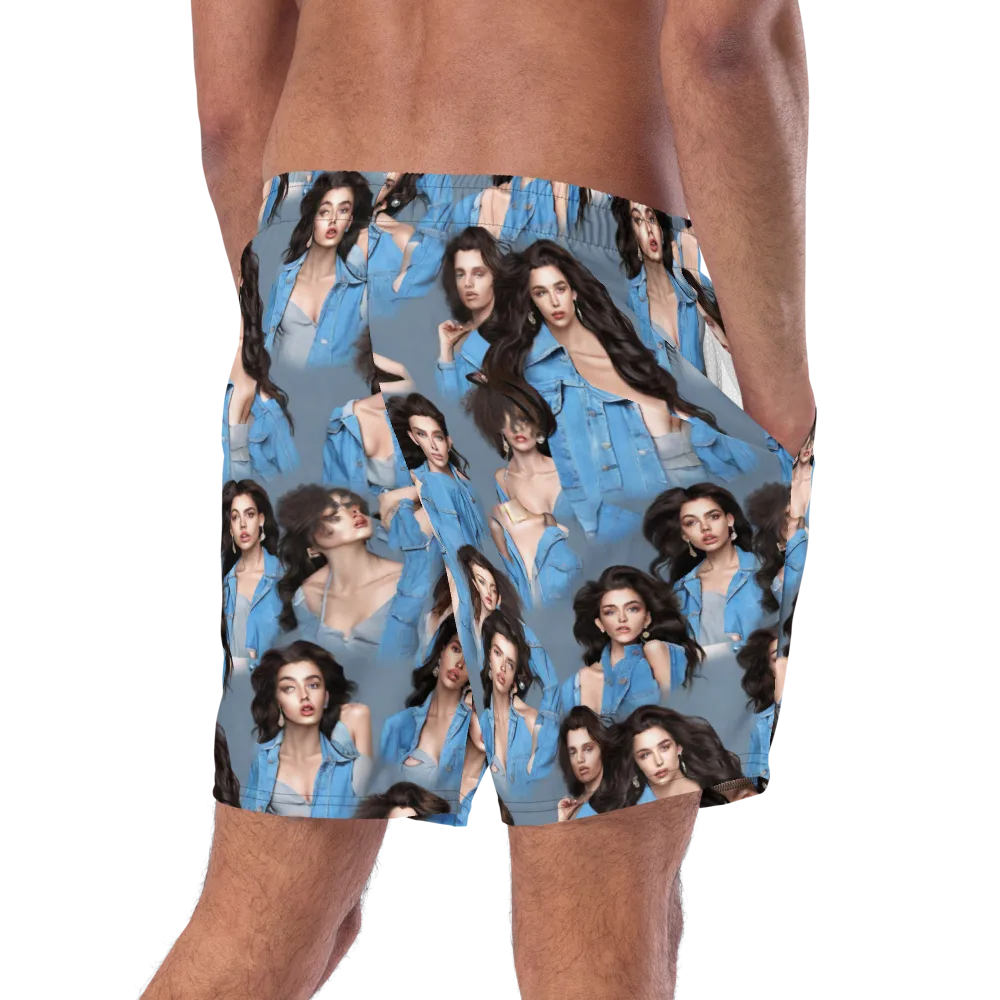 Denim Muse on Swim Trunks — Right Back