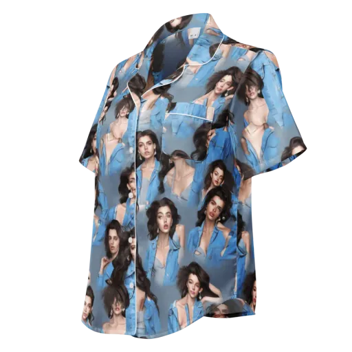 Denim Muse on a Women's Short Sleeve Pajama Top