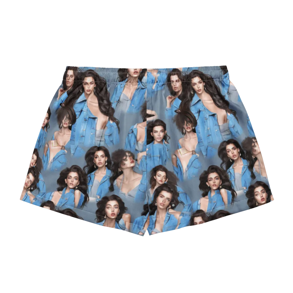 Denim Muse on Women's Pajama Shorts — Back