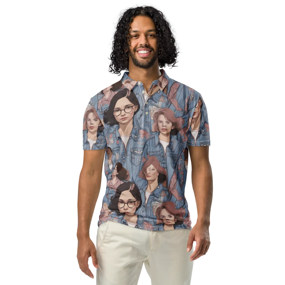 Denim Chorus on Men's Slim Fit Polo Shirt — Front
