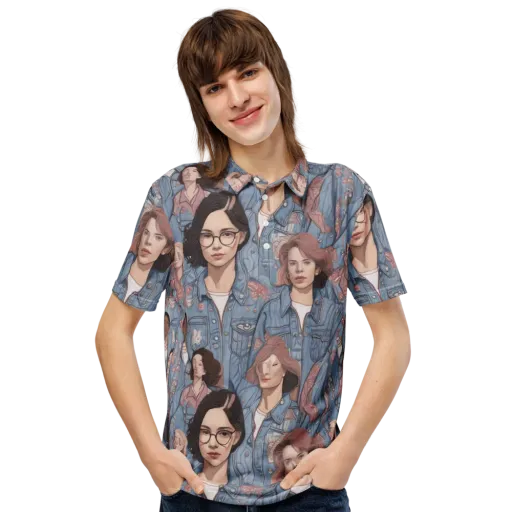 Denim Chorus on a Men's Slim Fit Polo Shirt
