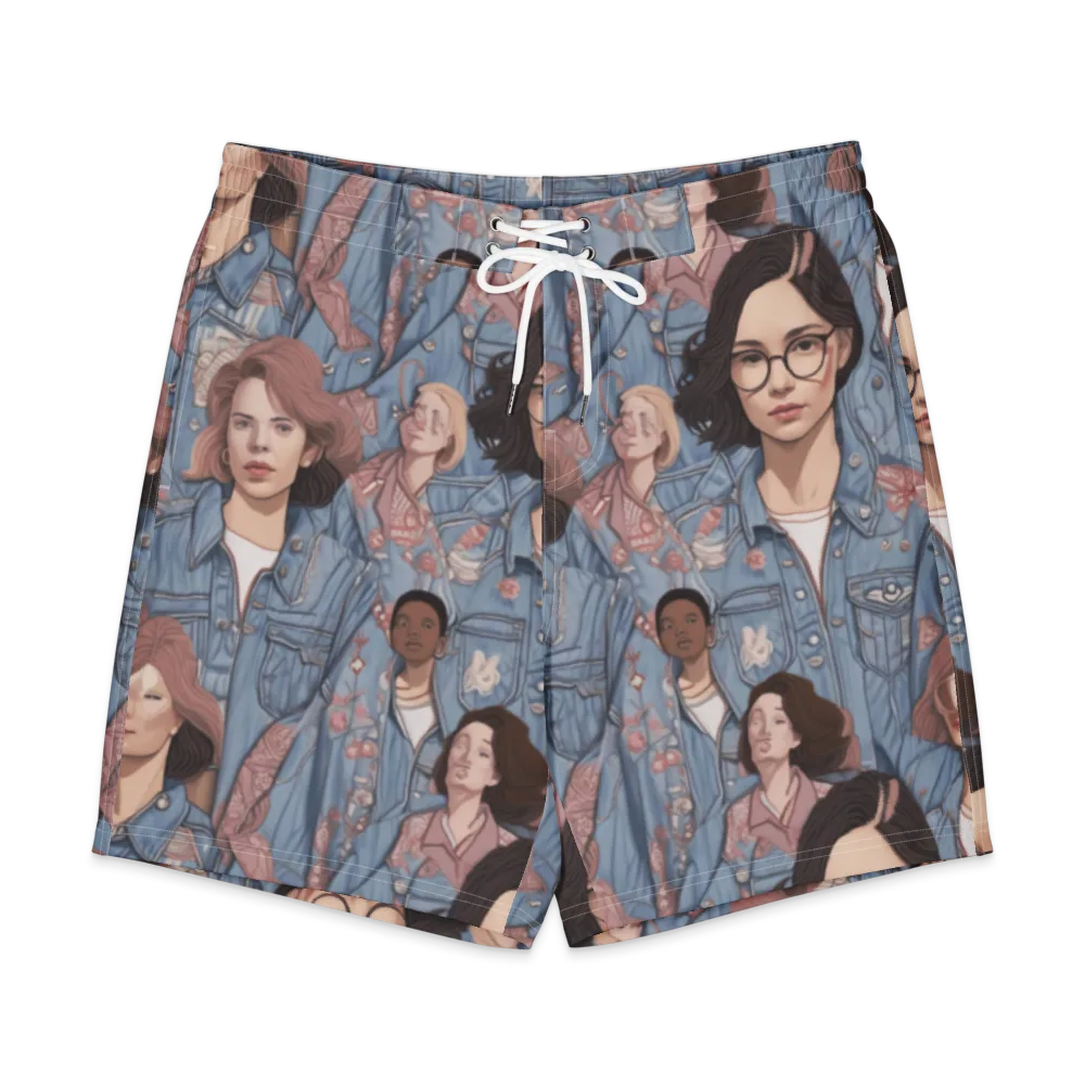 Denim Chorus on Men's Board Shorts — Front