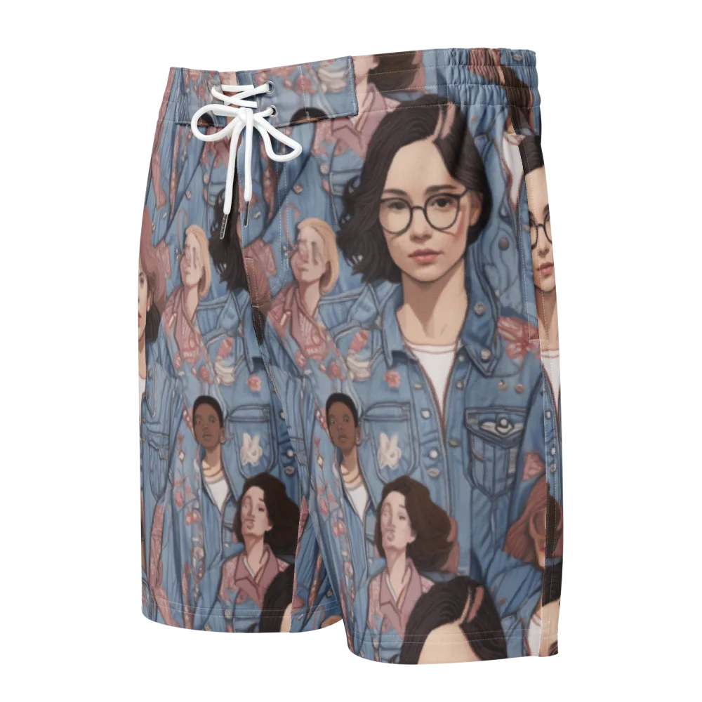 Denim Chorus on Men's Board Shorts — Front