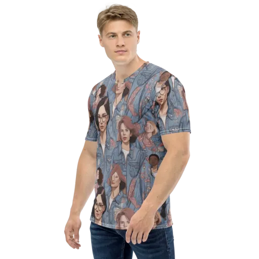 Denim Chorus on a Men's Crew Neck T-Shirt
