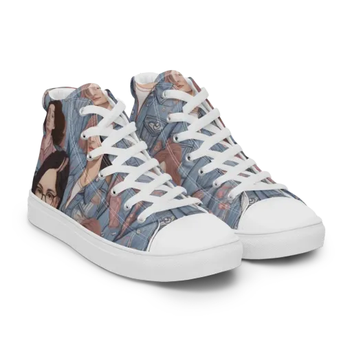 Denim Chorus on a Men's High Top Canvas Shoes